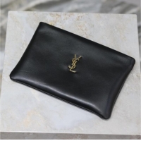 Top Quality Saint Laurent Calypso Pouch Clutch in Lambskin 765025 Black 2025