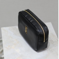 Big Discount Saint Laurent Calypso Cosmetic Pouch in Lambskin 767101/765026 Black