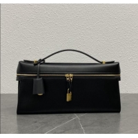 Luxury Cheap Loro Piana Extra Clutch L29 in Smooth Calfskin 1971 Black 2025