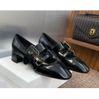 Purchase Dior D-Winter Mary Janes Pumps 3.5cm in Crinkled Patent Calfskin Leather Black 1029090