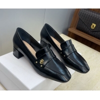 Perfect Dior D-New Loafers 3.5cm in Patent Leather Black DR121602 1216094
