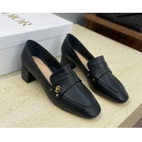 Sophisticated Dior D-New Loafers 3.5cm in Calfskin Leather Black DR121602 51216096