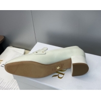 Shop Duplicate Dior D-New Loafers 3.5cm in Calfskin Leather White DR121602 1216097