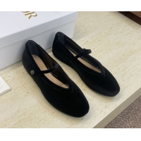 Sumptuous Dior New Ballet Flats in Suede Black DR121604 1216101
