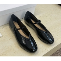 Pretty Style Dior New Ballet Flats in Crinkled Patent Calfskin Leather Black DR121604 1216102