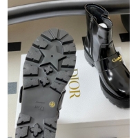 Perfect Dior DiorAlps D-Quest Ankle Boots in Shiny Calfskin with Logo Buckle Strap Black DR121609 1216123