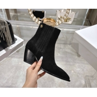 Popular Style Dior Wild Heeled Ankle Boots 5cm in Suede Black DR121610 1216132