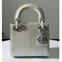 Famous Brand Dior Mini Lady Dior Bag in Python Leather D123003 Colorful/Silver 2025