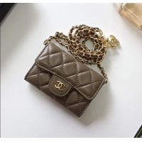 Promotional Chanel Chain Belt with Pouch in Smooth Leather 2015025 Grey/Gold 2025