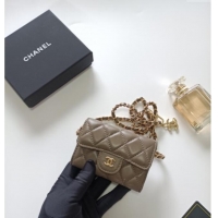 Promotional Chanel Chain Belt with Pouch in Smooth Leather 2015025 Grey/Gold 2025