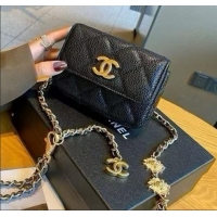 Best Price Chanel Chain Belt with Pouch in Grainy Leather 2018025 Black 2025