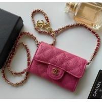 Top Quality Chanel Chain Belt with Pouch in Grainy Leather 2015025 Rosy 2025
