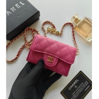 Top Quality Chanel Chain Belt with Pouch in Grainy Leather 2015025 Rosy 2025