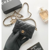 Low Cost Chanel Chain Belt with Pouch in Smooth Leather 2015025 Black/Gold 2025
