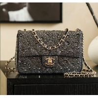 Top Grade Chanel Strass Mini Classic Flap Bag CH122602 Black 2026