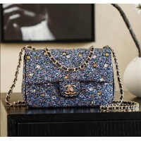 Grade Design Chanel Strass Mini Classic Flap Bag CH122603 Blue 2026