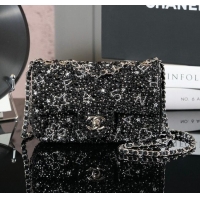 Super Quality Chanel Strass Mini Classic Flap Bag CH122634 Black 2026
