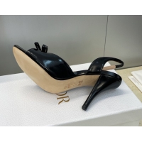 Good Quality Dior Bow Patent Leather Heeled Sandals 7.5cm Black DR121702 1217033