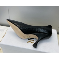Shop Cheap Dior D-Time Pumps 8cm in Embossed Leather Black 2025 DR121703 1217042