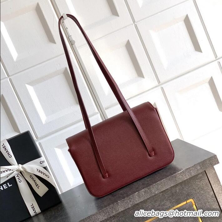 Grade Design Chanel Calfskin Leather Hobo Bag CH112703 Dark Burgundy 2025