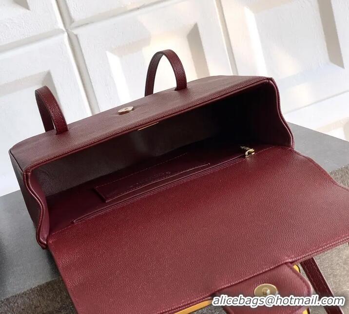 Grade Design Chanel Calfskin Leather Hobo Bag CH112703 Dark Burgundy 2025