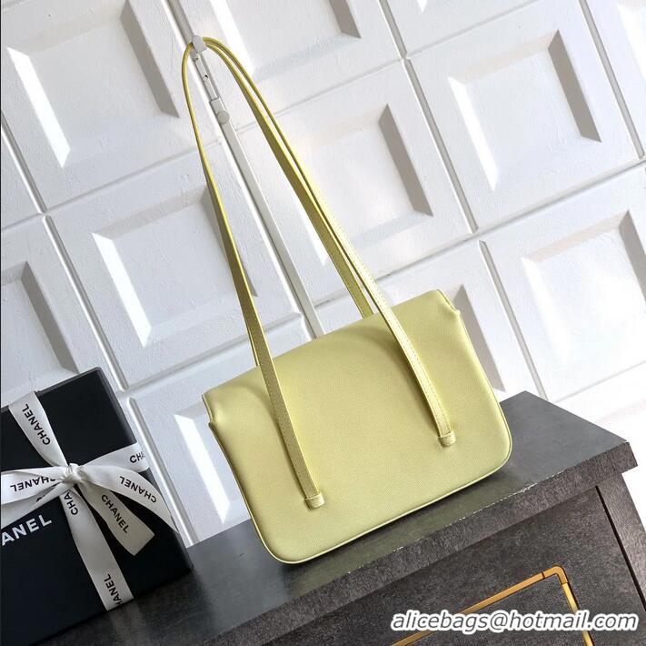 Luxury Discount Chanel Calfskin Leather Hobo Bag CH112703 Yellow 2025