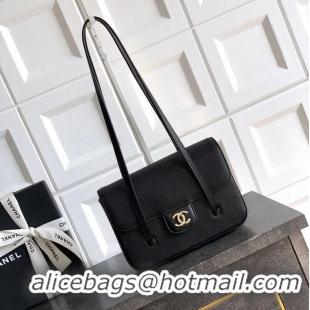 Traditional Discount Chanel Calfskin Leather Hobo Bag CH112703 Black 2025