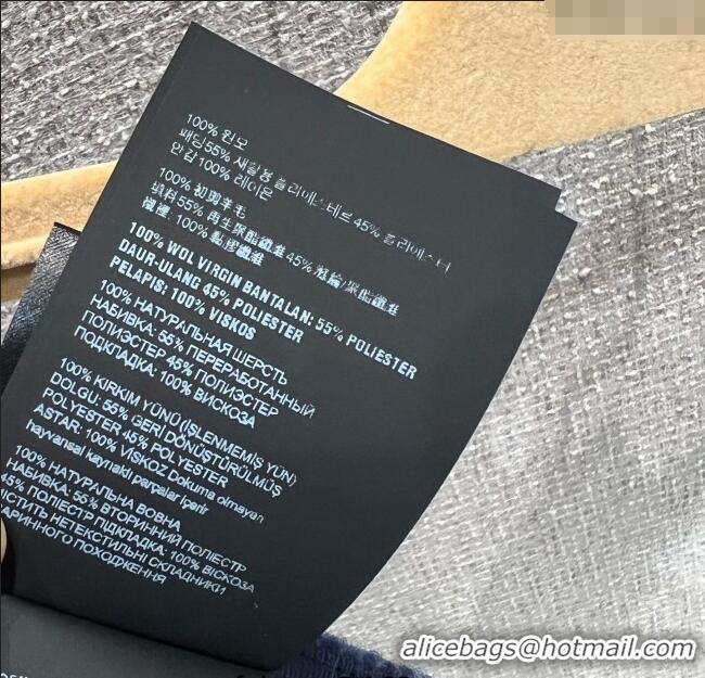 Best Quality Miu Miu Wool Plaid Skirt MM122501 Blue/Grey 2025