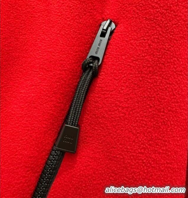 Luxury Cheap Miu Miu Polo Blouse Top MM122503 Red 2025