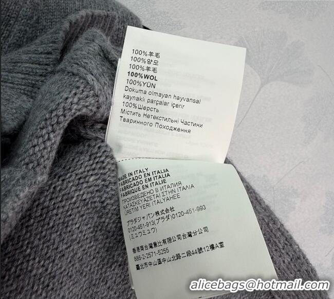 Luxury Discount Miu Miu Wool Vest MM122506 Grey 2025