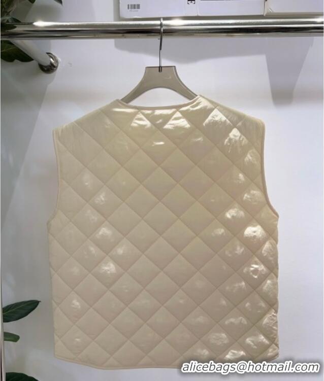 Luxury Discount Miu Miu Quilted Vest MM122512 White 2025