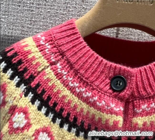 ​Trendy Design Miu Miu Wool Cardigan with Embroidery MM122518 Pink 2025