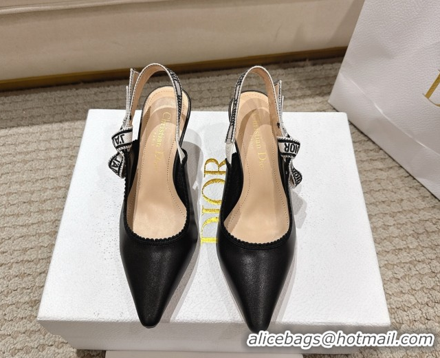 Good Quality Dior J'Adior Slingbacks Pumps 6.5cm in Black Calfskin Leather 1217064
