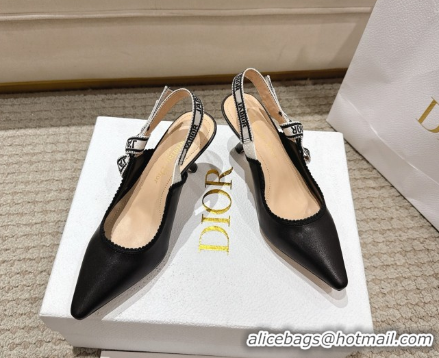 Good Quality Dior J'Adior Slingbacks Pumps 6.5cm in Black Calfskin Leather 1217064