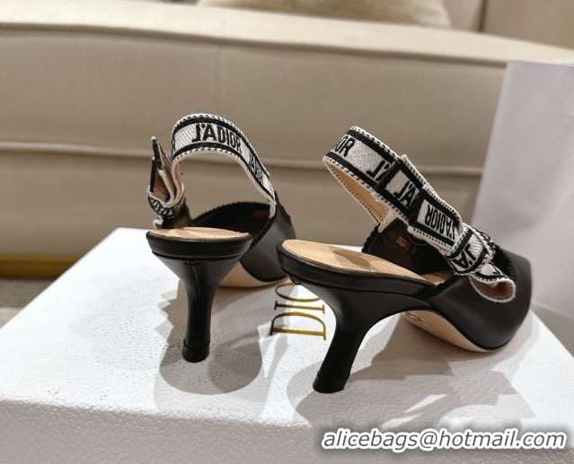 Good Quality Dior J'Adior Slingbacks Pumps 6.5cm in Black Calfskin Leather 1217064