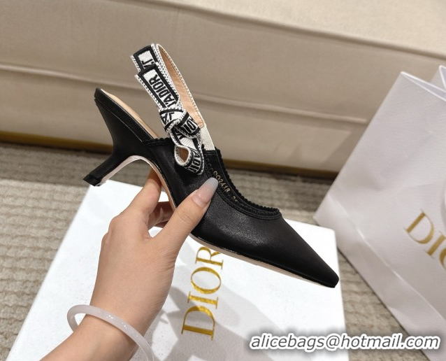 Good Quality Dior J'Adior Slingbacks Pumps 6.5cm in Black Calfskin Leather 1217064