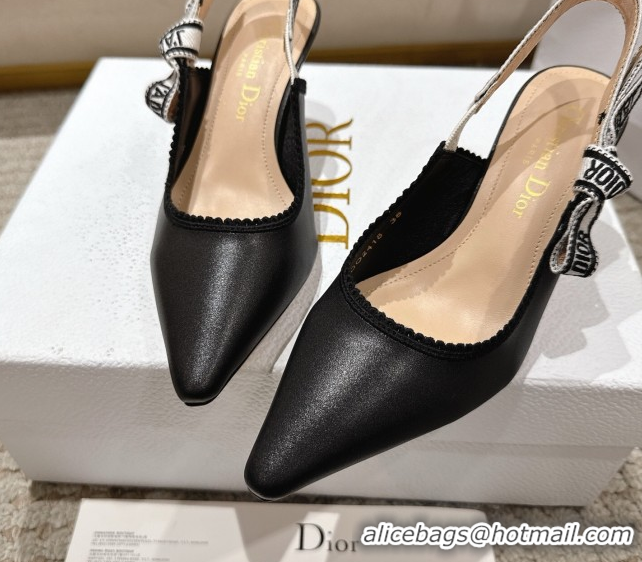 Good Quality Dior J'Adior Slingbacks Pumps 6.5cm in Black Calfskin Leather 1217064
