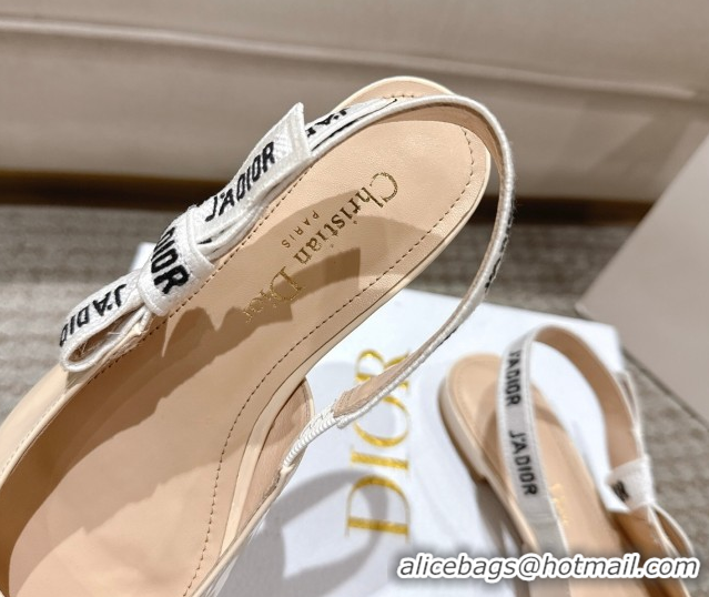 Classic Hot Dior J'Adior Slingbacks Ballet Flats in Patent Leather Nude 1217067