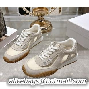 Purchase Dior Tech Sneakers in Suede Leather and Transparent Mesh Grey 1217074