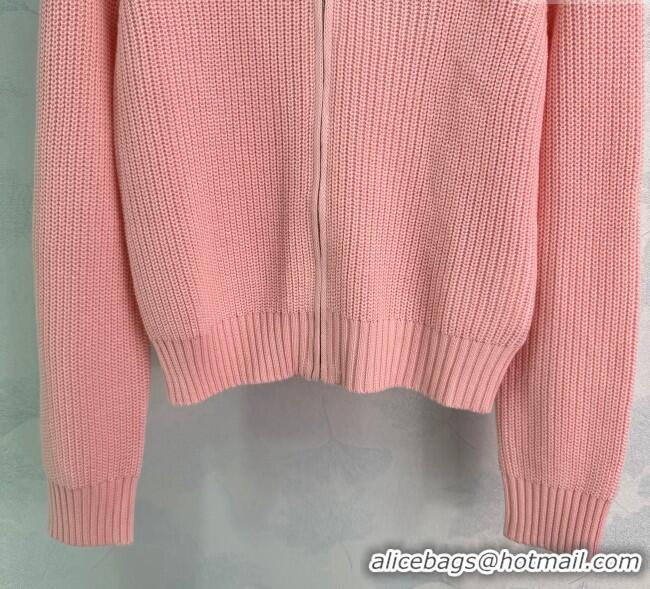 Unique Grade Miu Miu Wool Knit Cardigan MM122514 Pink 2025
