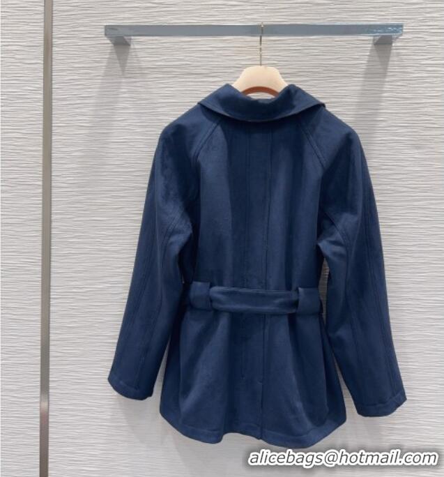 Famous Brand Miu Miu Reversible Coat MM122515 Blue 2025