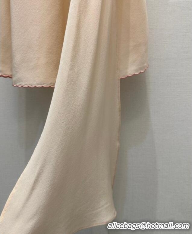 Trendy Design Miu Miu Cotton and Silk Polo Shirt Dress MM122519 Grey/Nude 2025