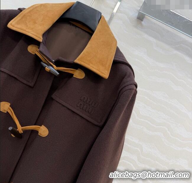 Reasonable Price Miu Miu Wool Coat MM122521 Brown 2025