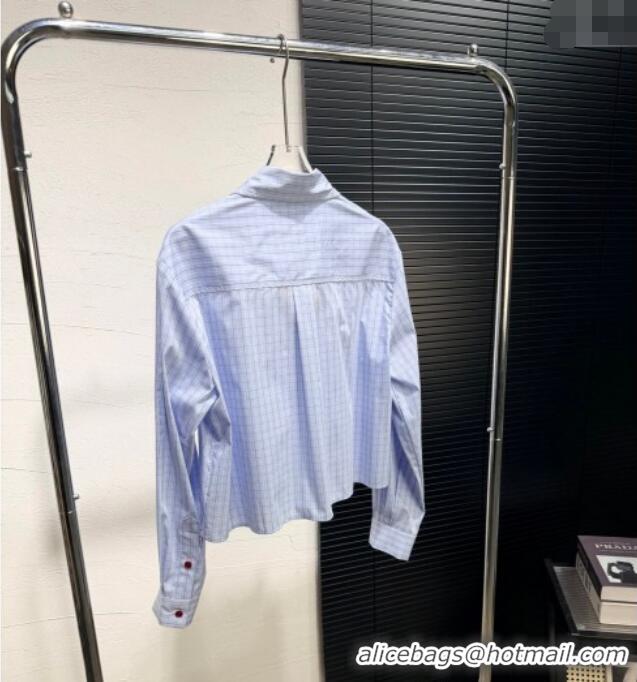 Top Quality Miu Miu Plaid Shirt MM122522 Blue/Red 2025