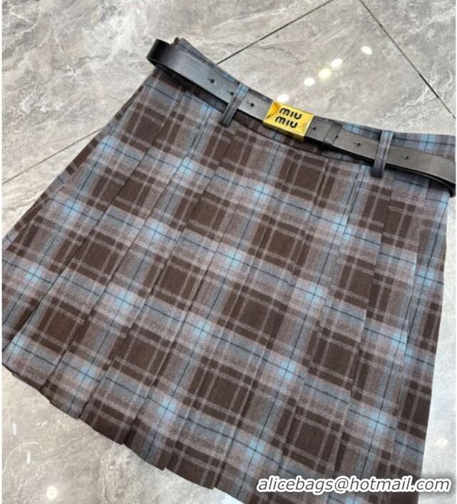 Luxury Discount Miu Miu Plaid Mini Skirt MM122525 2025