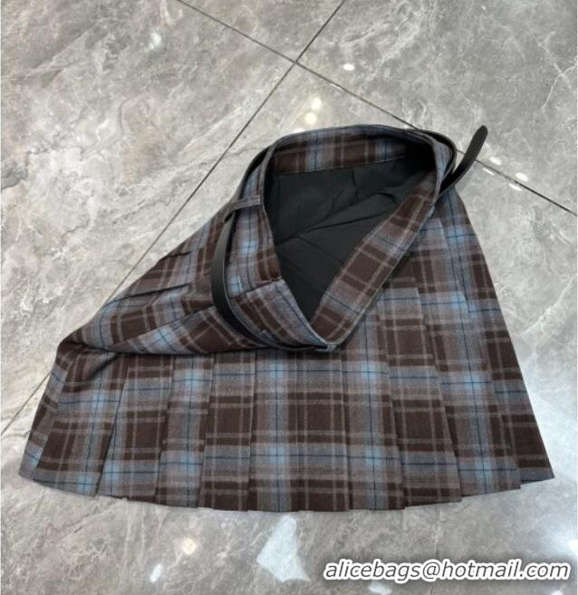 Luxury Discount Miu Miu Plaid Mini Skirt MM122525 2025