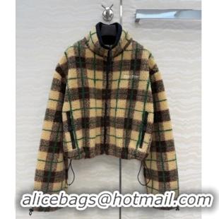 Super Quality Miu Miu Plaid Jacket MM122526 Beige 2025
