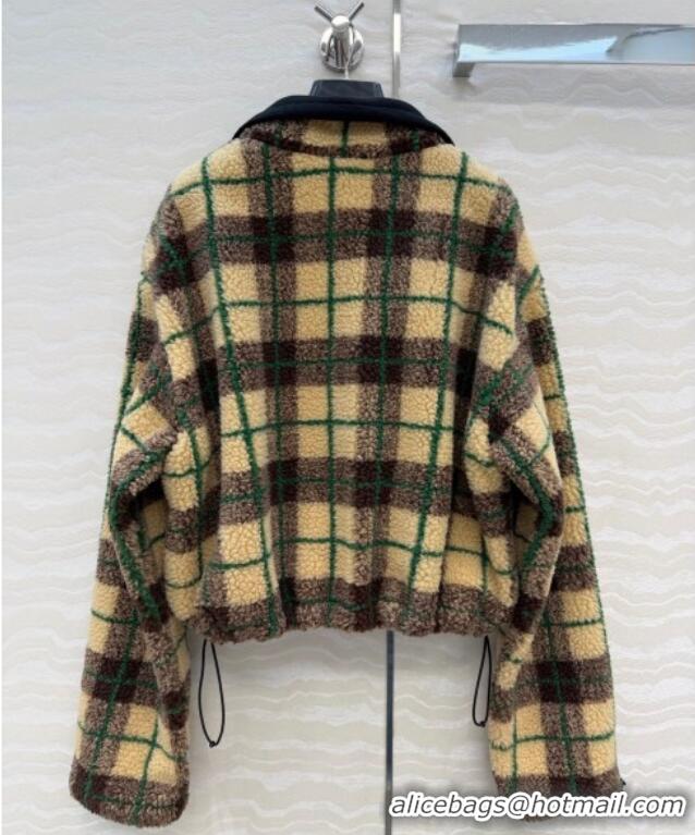 Super Quality Miu Miu Plaid Jacket MM122526 Beige 2025