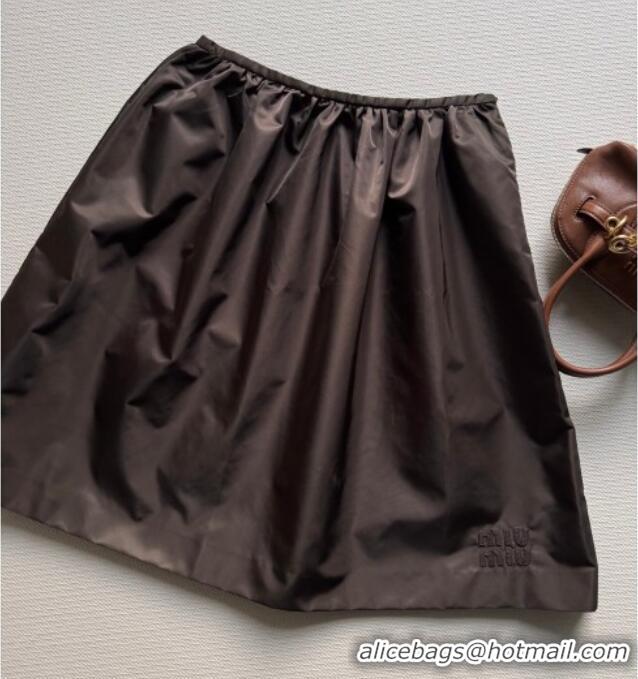 Buy Discount Miu Miu Mini Skirt Vintage MM122528 Brown 2025