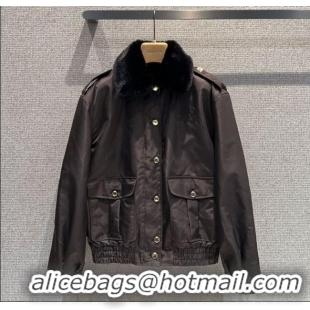Best Price Miu Miu Jacket with Wool Neck Vintage MM122528 Brown 2025